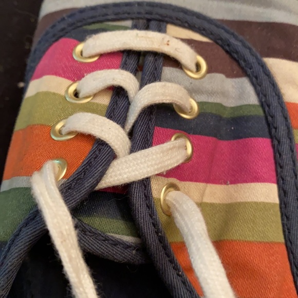 Adorable coach striped sneakers pink green navy - Picture 6 of 6